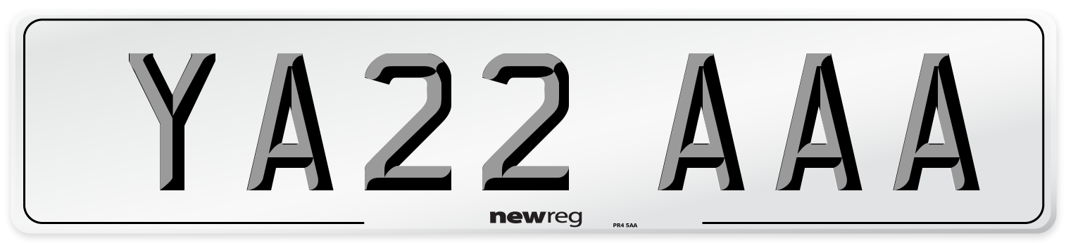 YA22 AAA Number Plate from New Reg